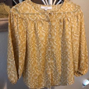 Yellow Ann Taylor Loft Shirt